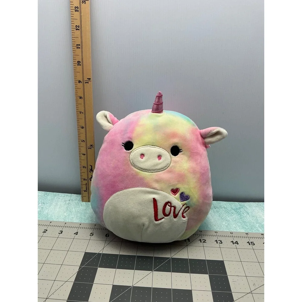 Squishmallows 10 Inch Unicorn‎ Love Plush Toy Rainbow Tie Dye Stuffed Animal